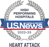 U.S. News High Performing Hospitals badge for Heart Attack